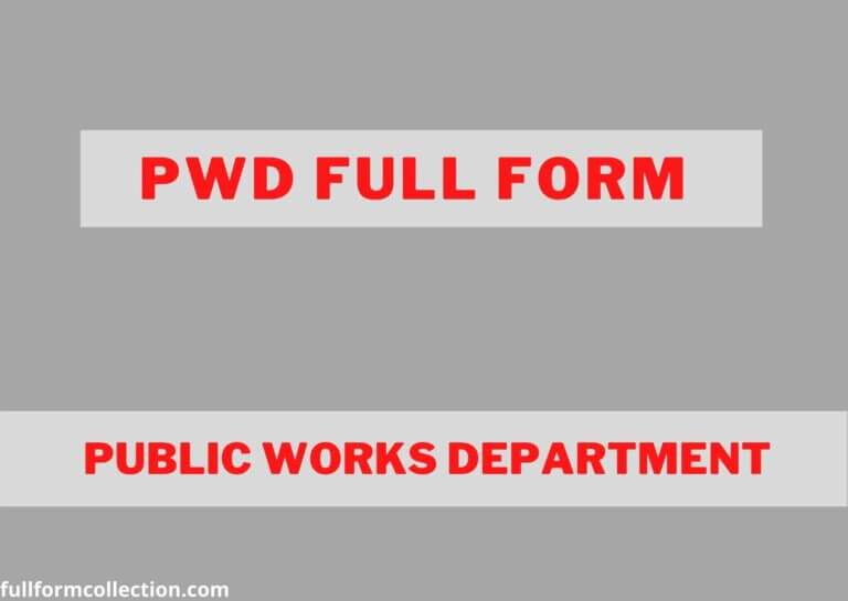 PWD Full Form In Hindi – PWD का फुल फॉर्म क्या है?